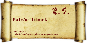 Molnár Imbert névjegykártya